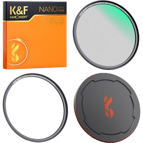 K&F Concept 49mm Nano-X Magnetic Black Mist Filter 1/4 + Adapter Ring & Lens Cap SKU.1816 - 1